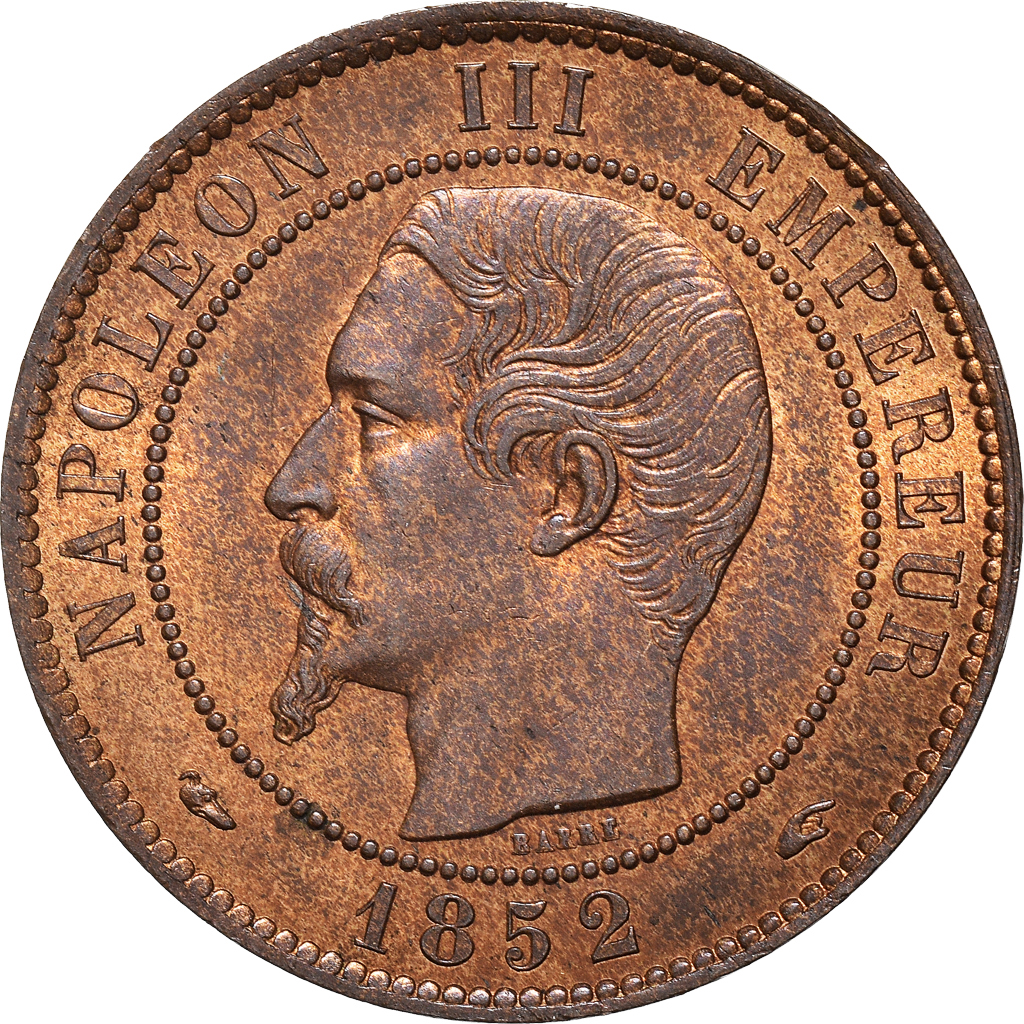Coin, France, Napoleon III, Napoléon III, 10 Centimes, 1852, Paris, MS