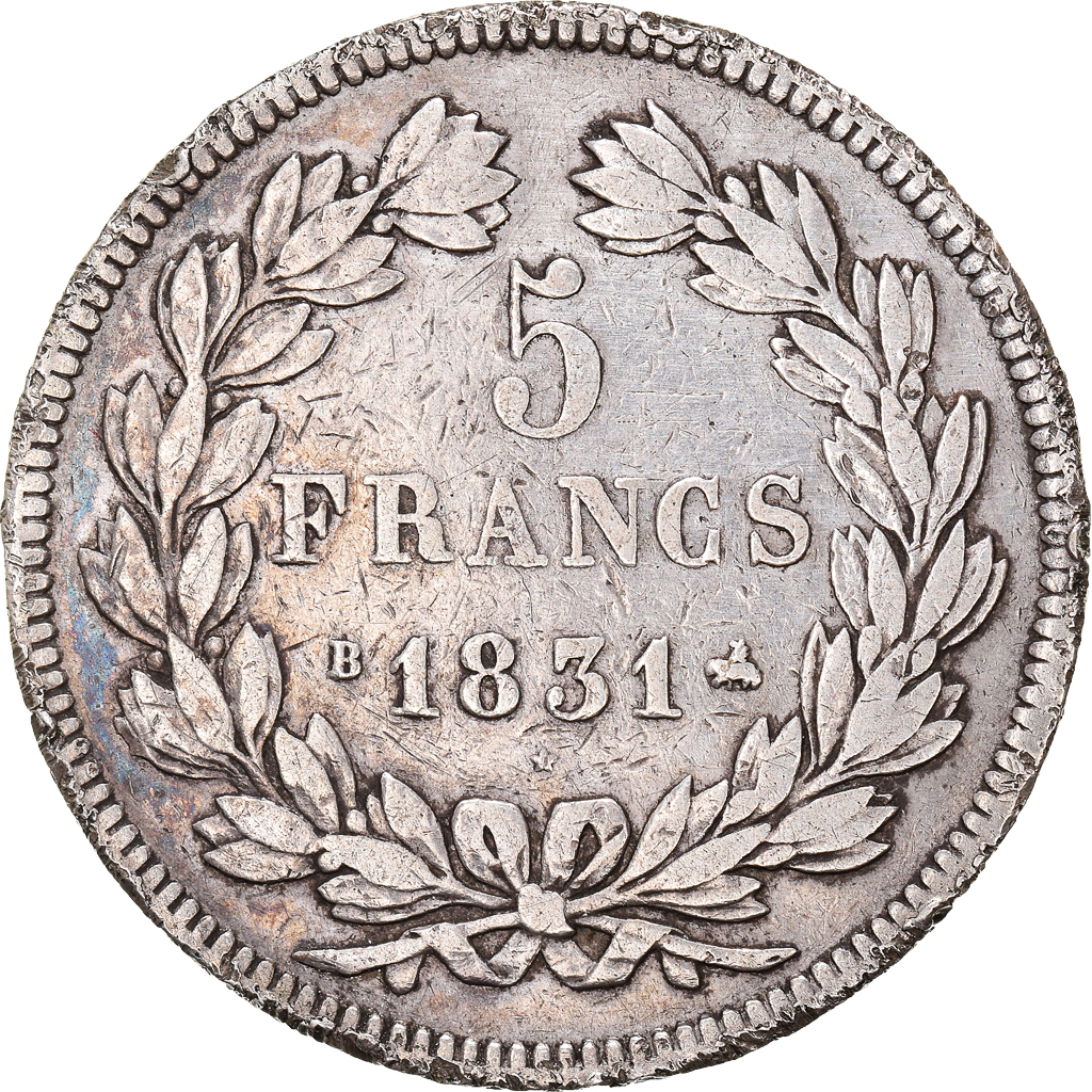 Coin, France, Louis-Philippe, 5 Francs, 1831, Rouen, , Silver