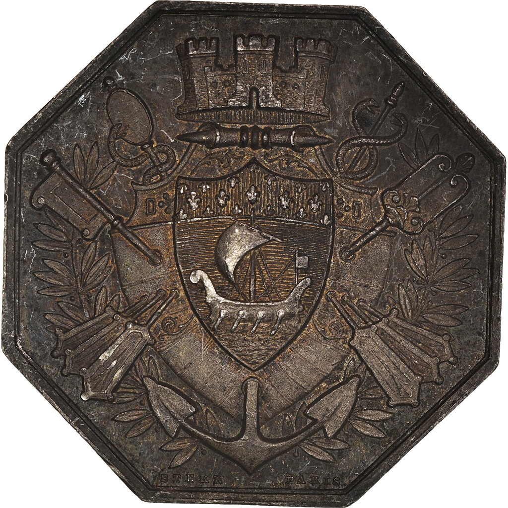 France, Token, Savings Bank, Banque d'Escompte de Paris, 1878, Stern, 