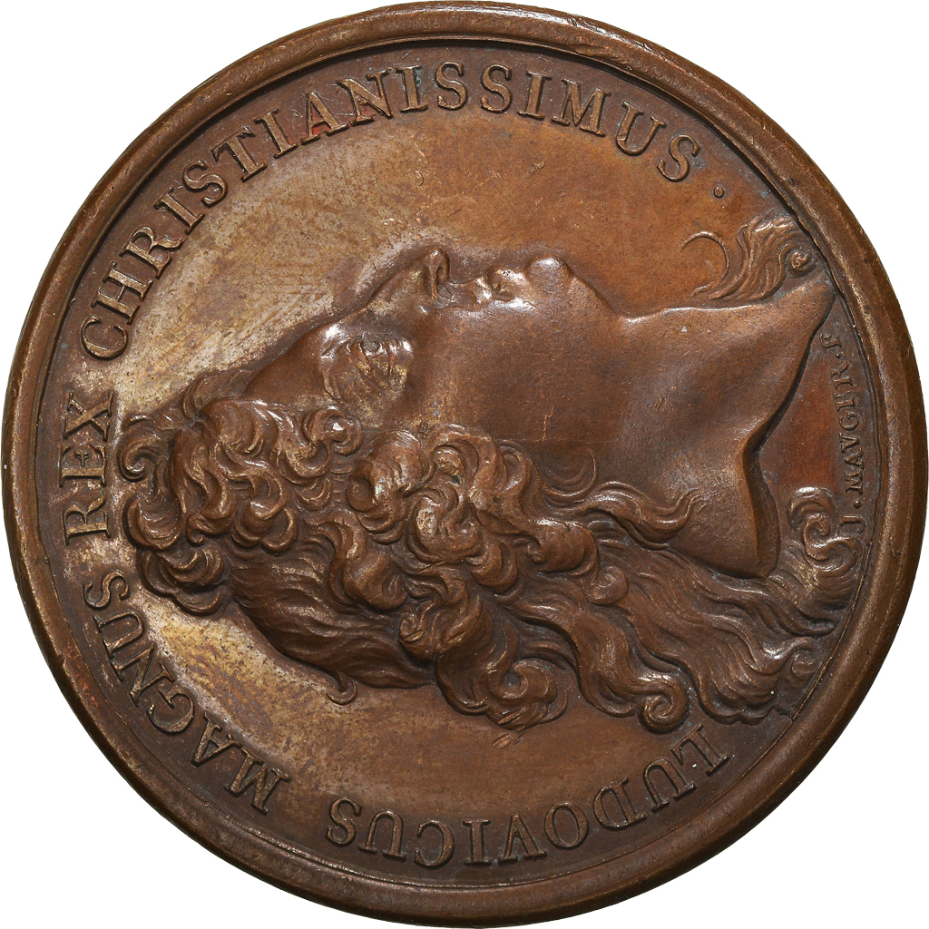 France, Medal, Louis XIV, Casale remise à la France, 1681, Mauger, 
