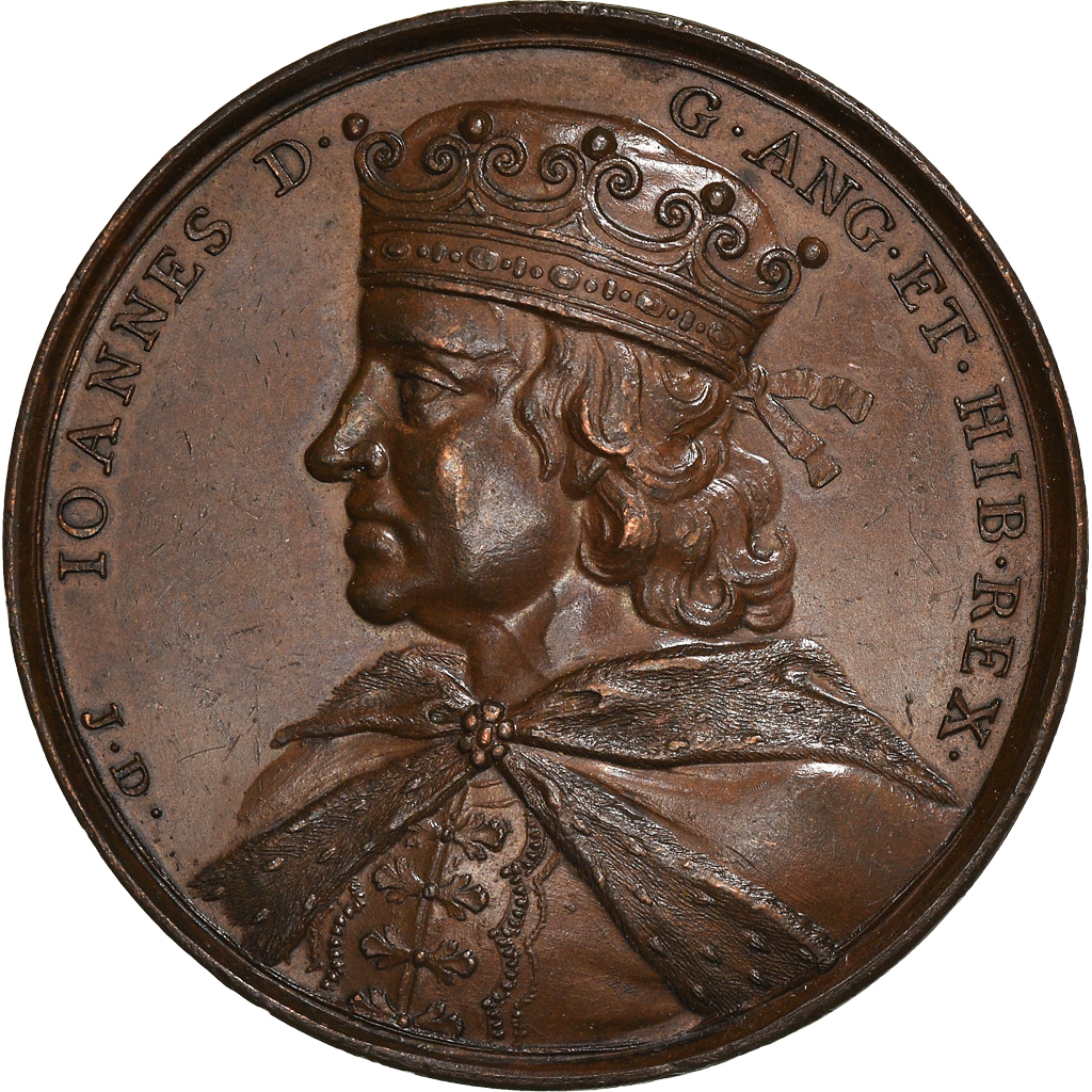Großbritannien, Medaille, King of England, John 1199-1216, J. Dassier, VZ+