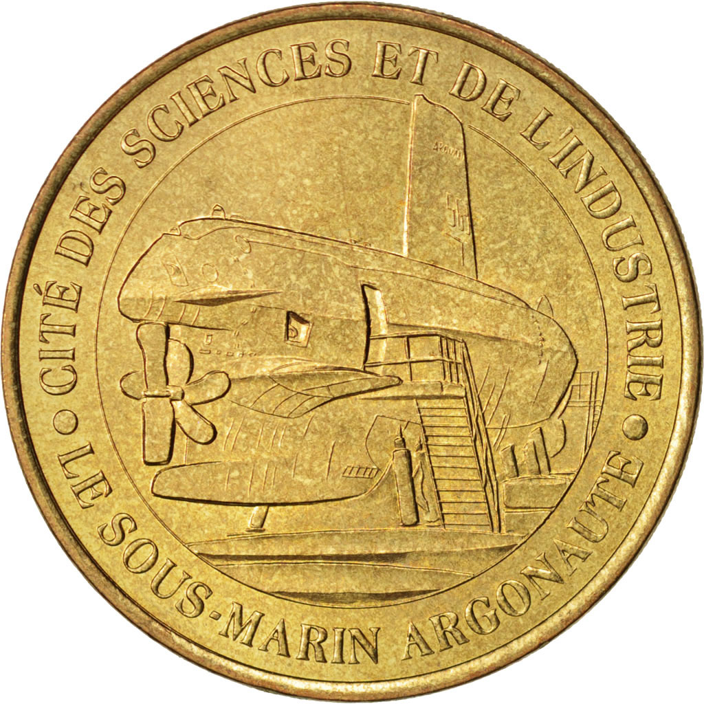 France, Token, Touristic token, 75/ Sous-Marin Argonaute, Arts & Culture, 2002