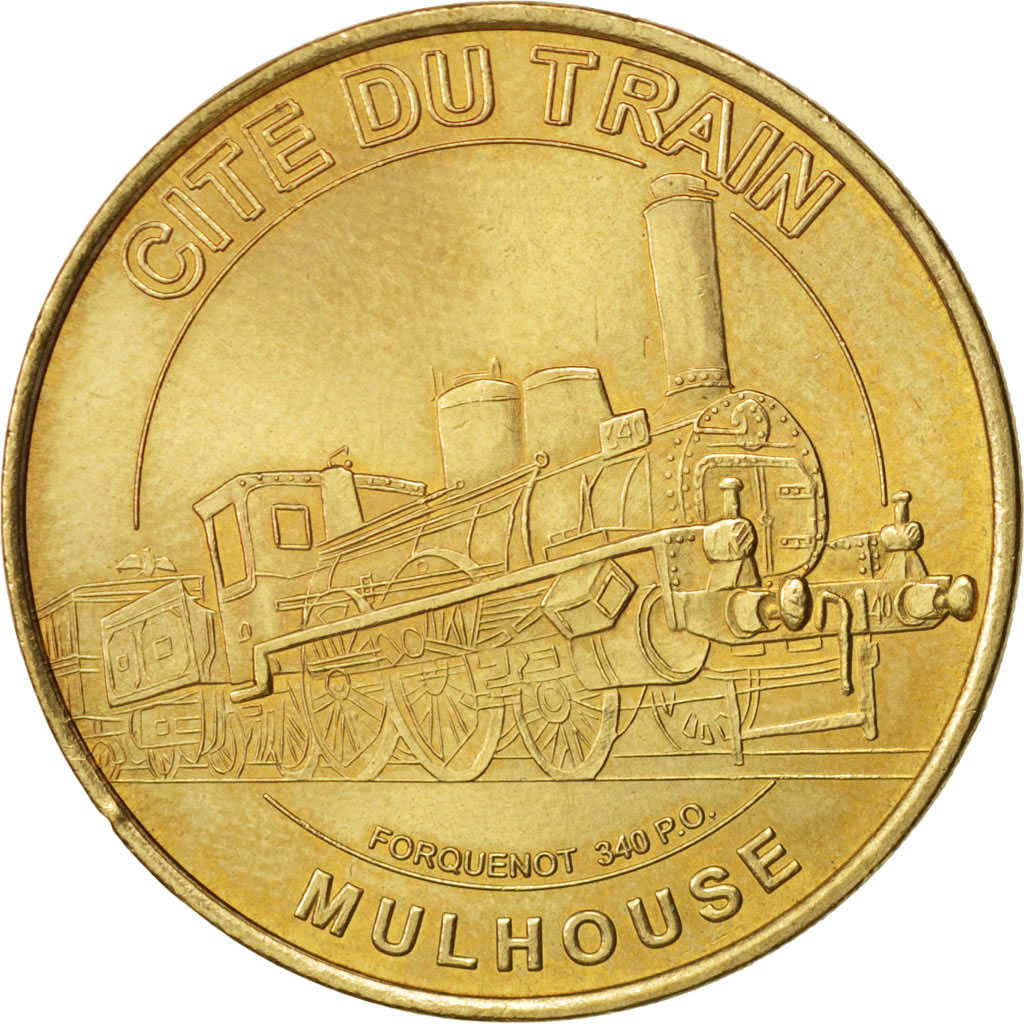 France, Token, Touristic token, 68/ Cité du Train - Mulhouse, Arts & Culture