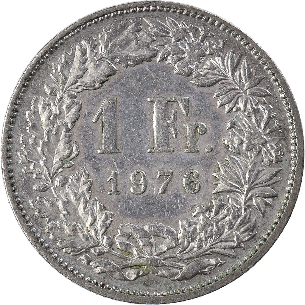 Moneda, Suiza, Franc, 1976