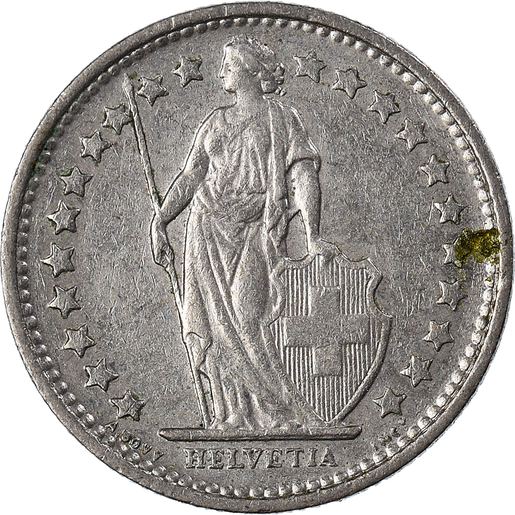 Moneda, Suiza, 1/2 Franc, 1974