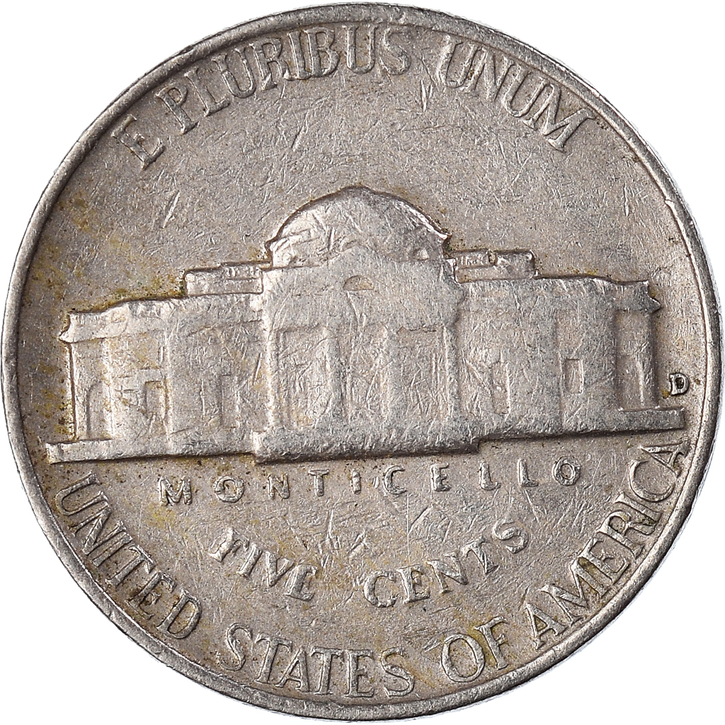 Moneda, Estados Unidos, 5 Cents, 1959