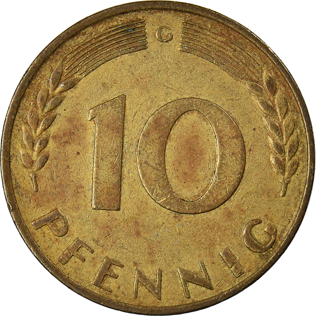 [#974995] Monnaie, République fédérale allemande, 10 Pfennig, 1966