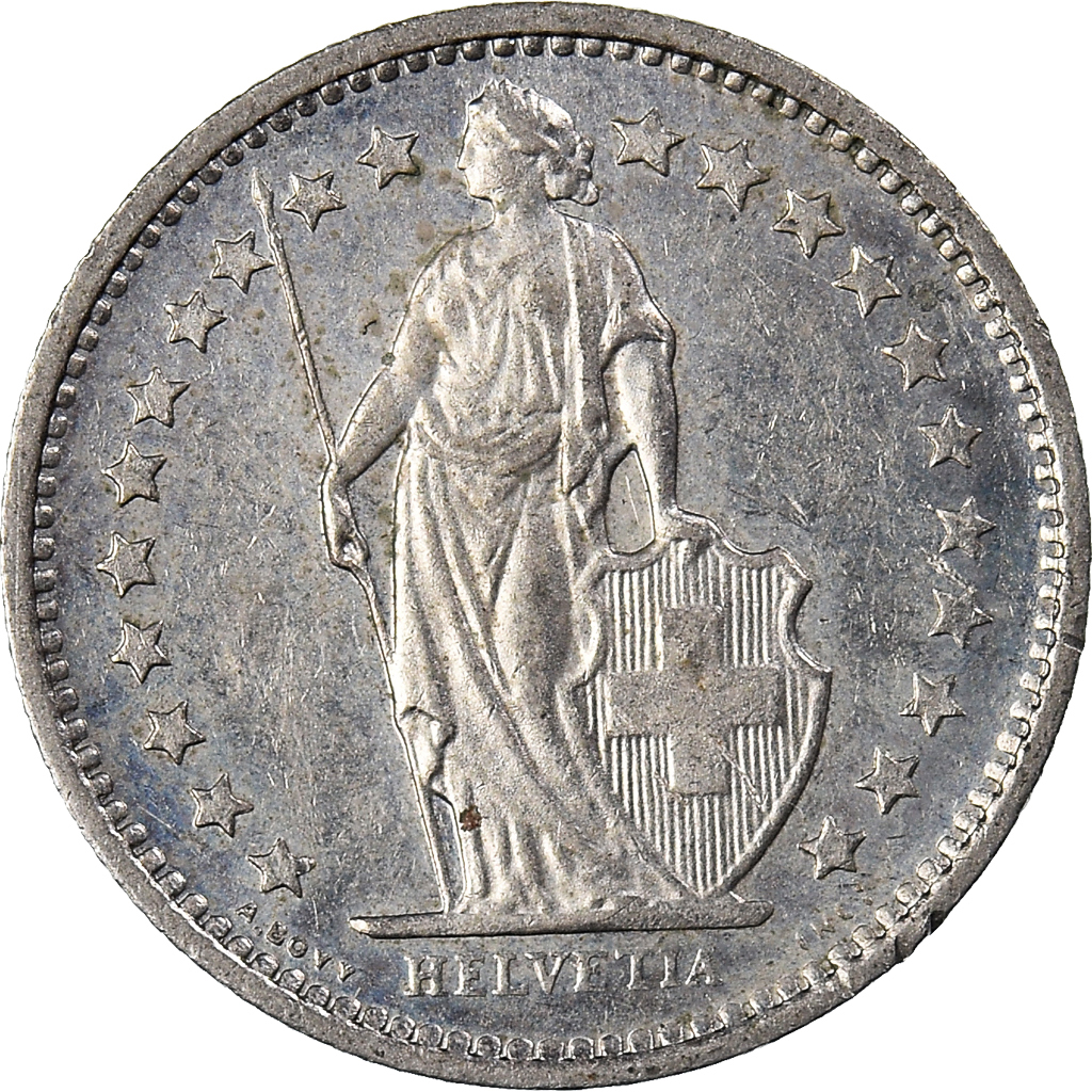 Moneda, Suiza, 1/2 Franc, 1978