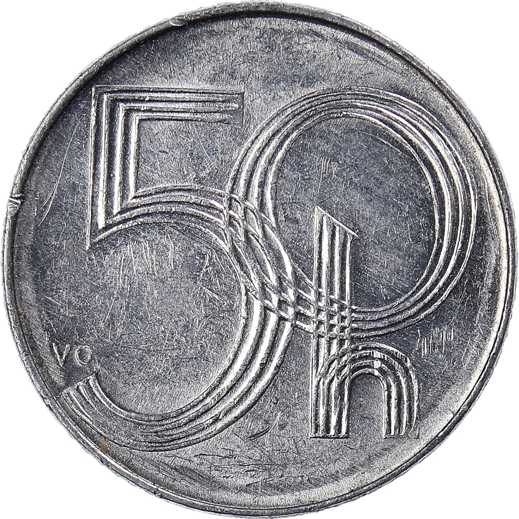 Coin, Czech Republic, 50 Haleru, 1995