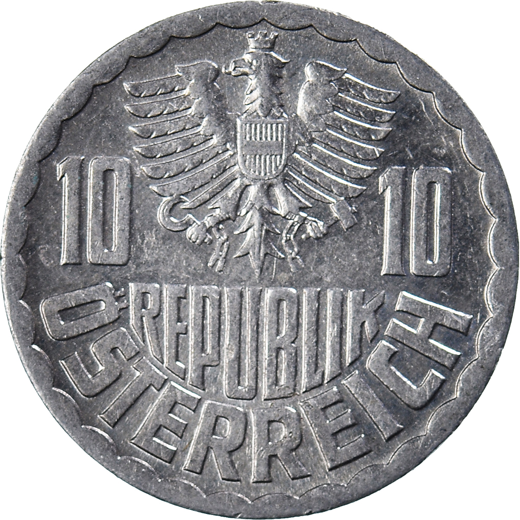 Moneda, Austria, 10 Groschen, 1980