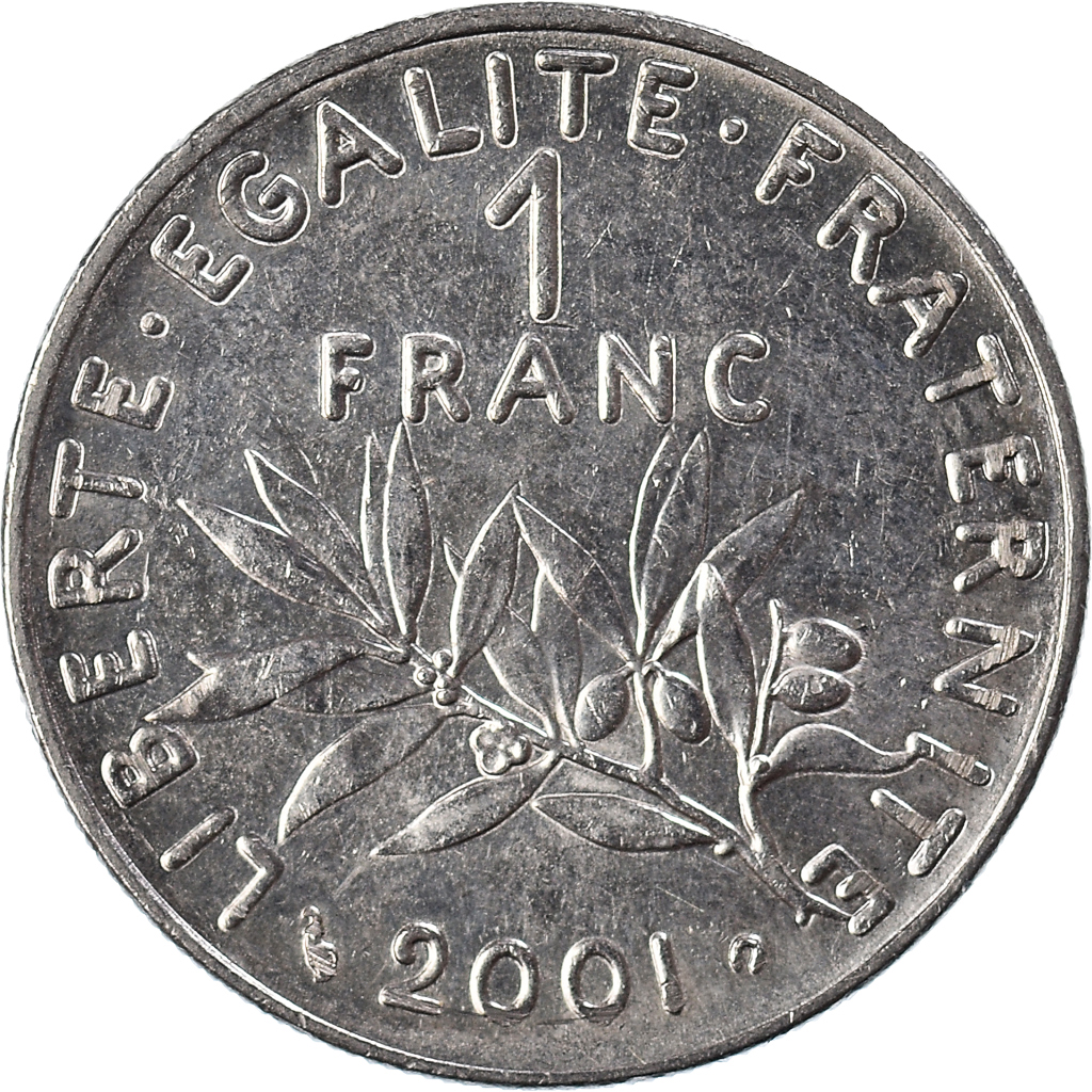 Moneda, Francia, Franc, 2001