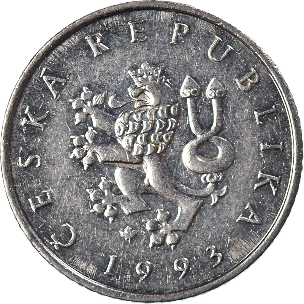 Coin, Czech Republic, Koruna, 1993