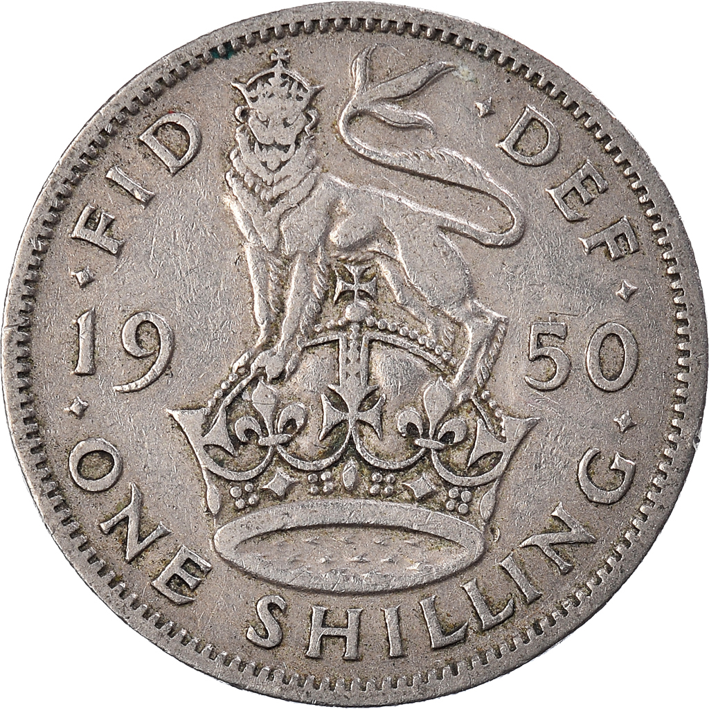 Moneda, Gran Bretaña, Shilling, 1950