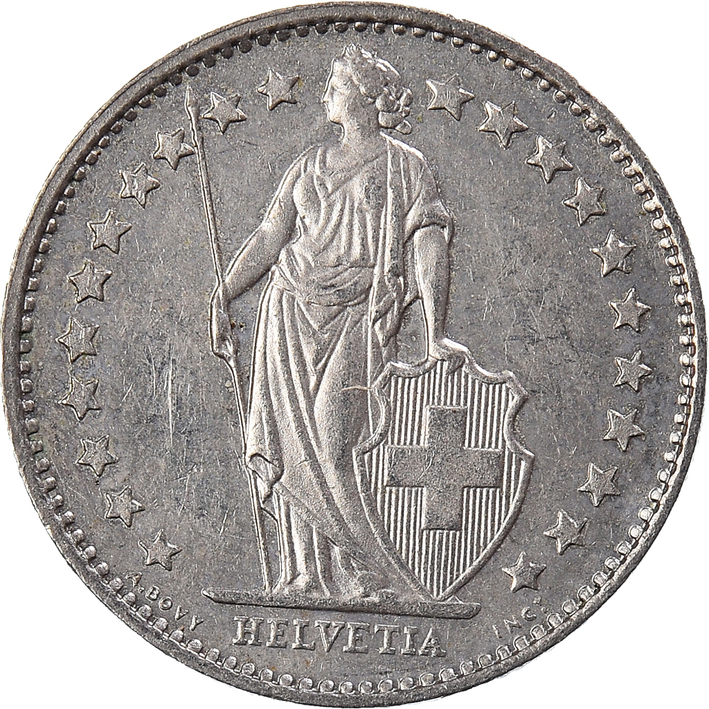 Moneda, Suiza, 1/2 Franc, 1980
