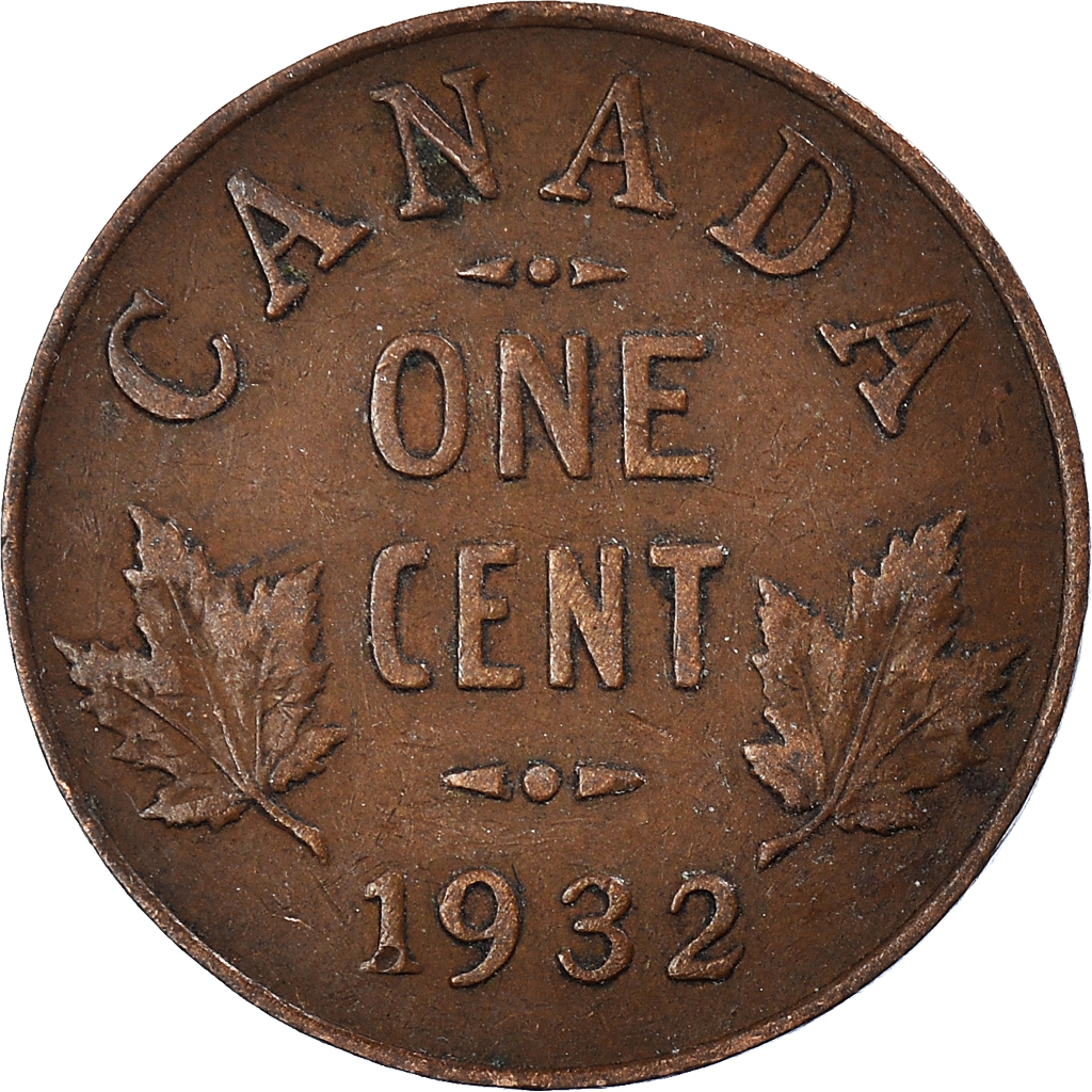 Moneda, Canadá, Cent, 1932