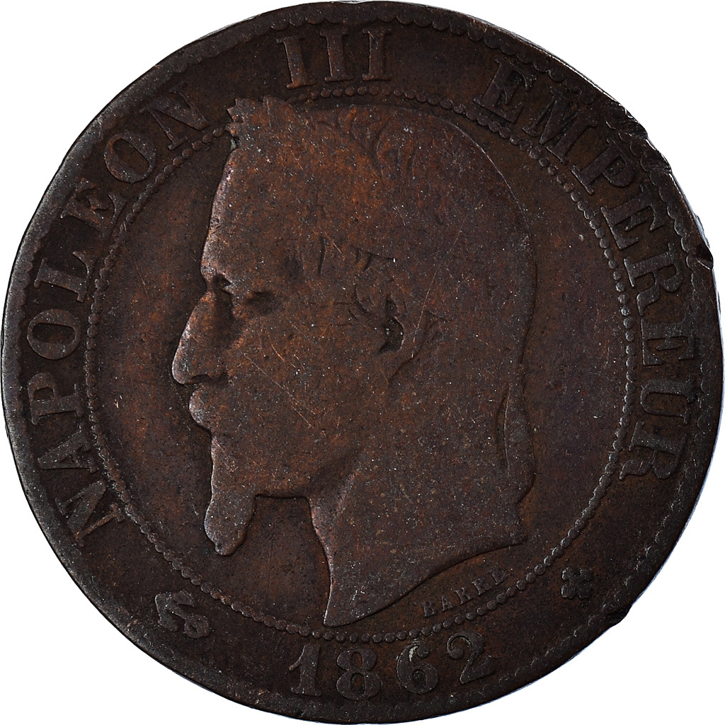Coin, France, 5 Centimes, 1862