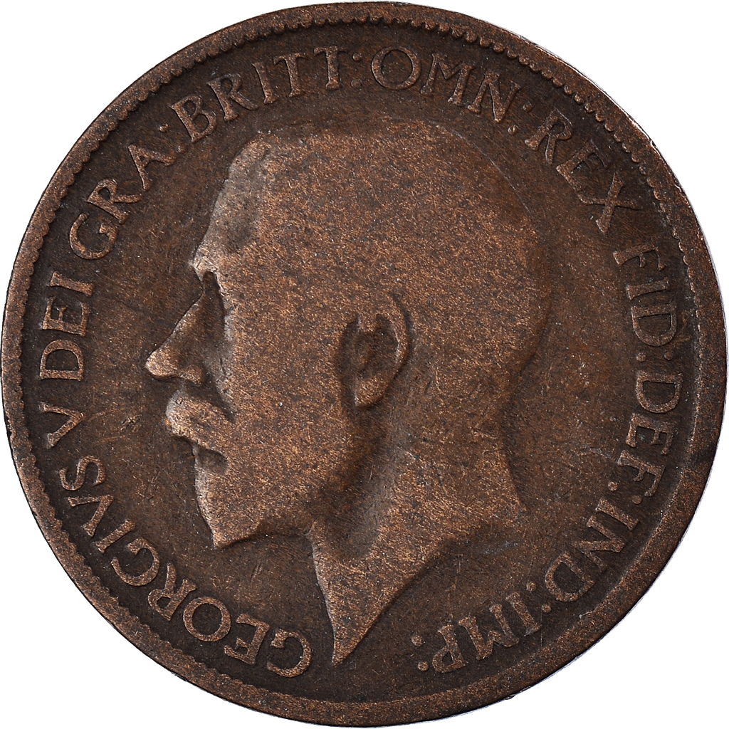 Moneda, Gran Bretaña, 1/2 Penny, 1917