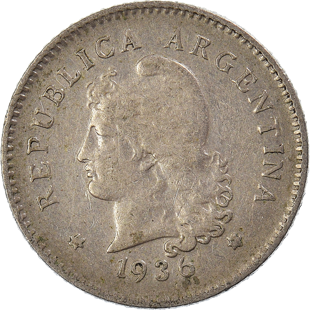 Coin, Argentina, 10 Centavos, 1936