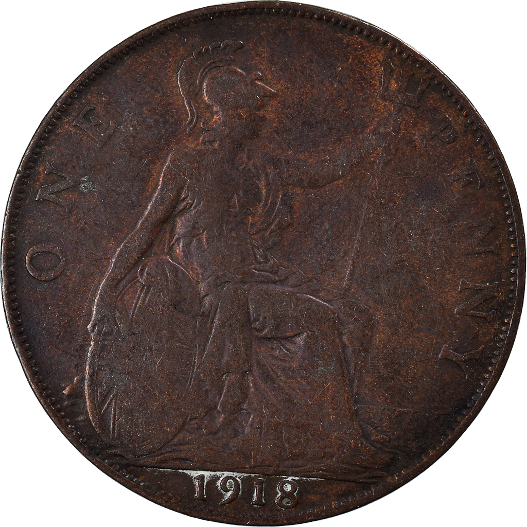 Moneda, Gran Bretaña, Penny, 1918