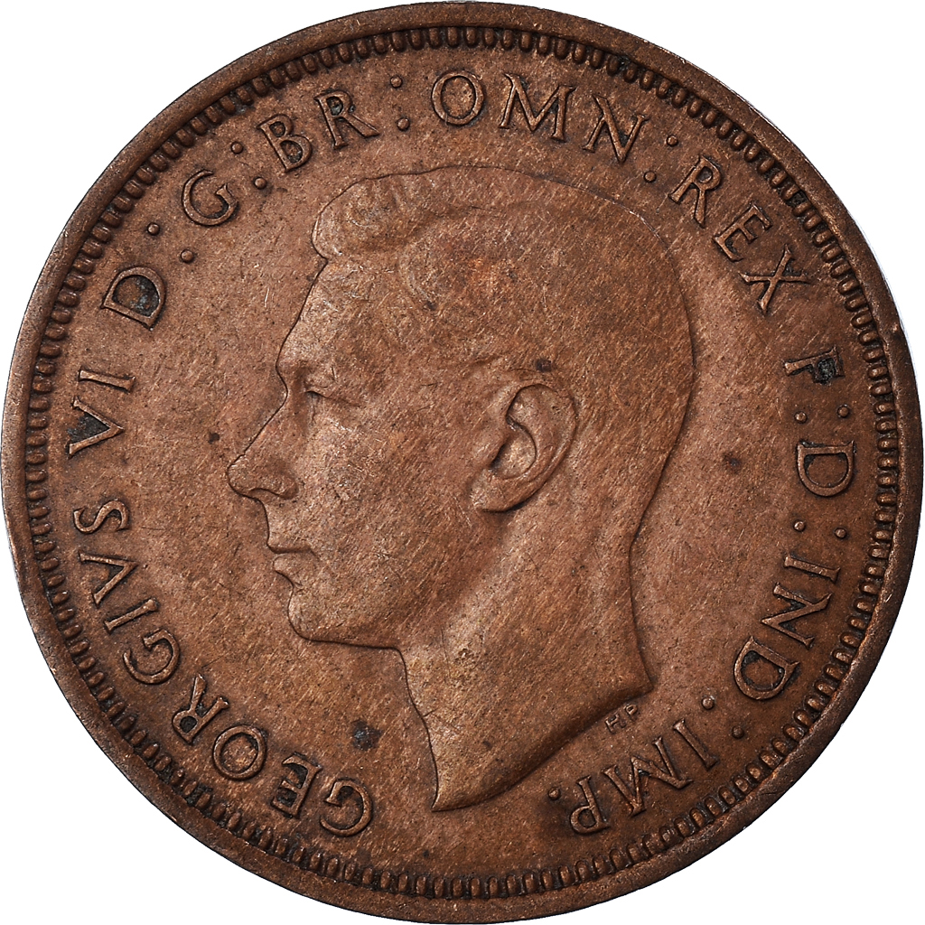 Moneda, Gran Bretaña, 1/2 Penny, 1941