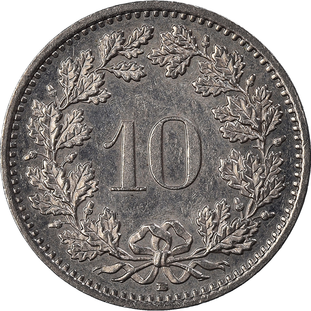 Moneda, Suiza, 10 Rappen, 1996