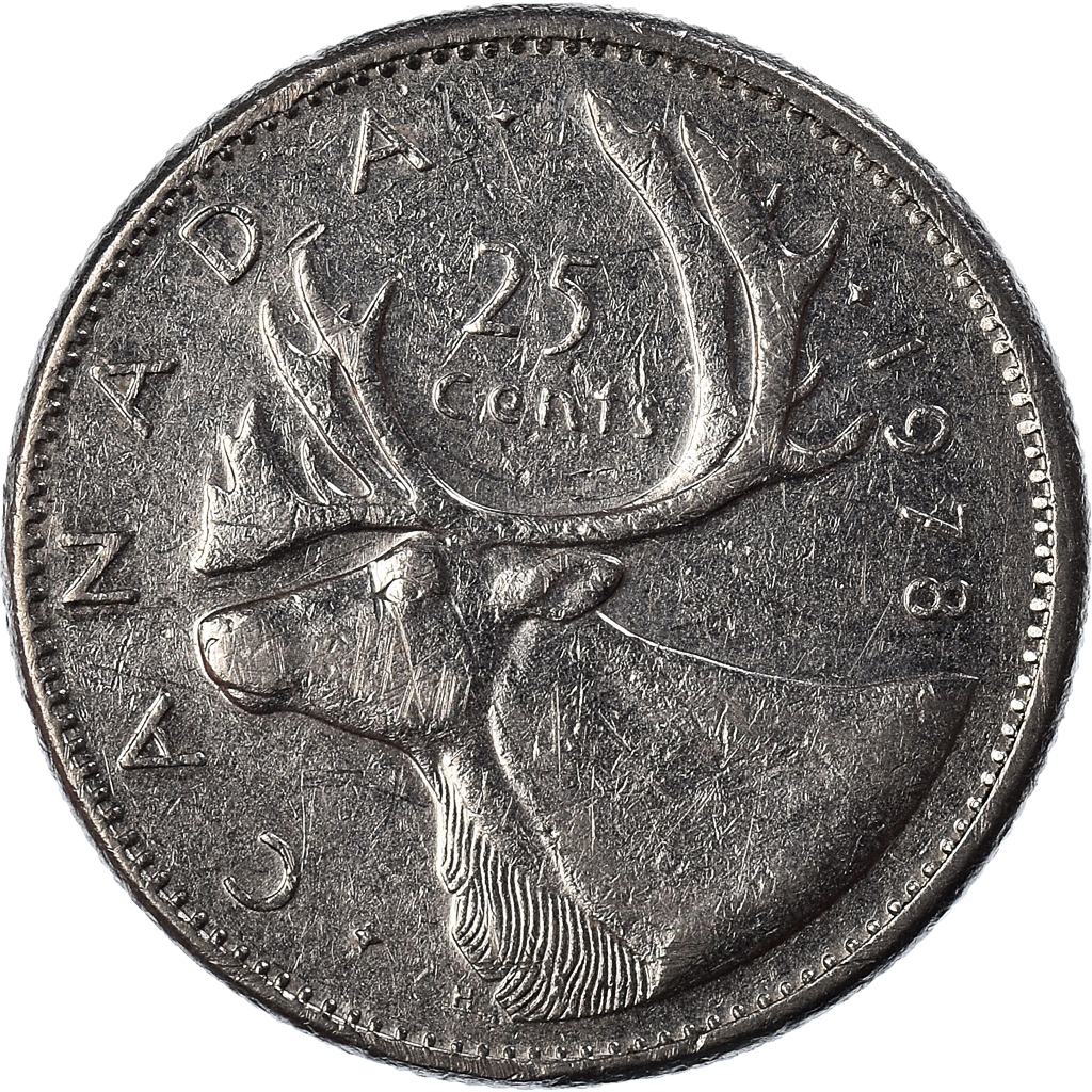 Coin, Canada, 25 Cents, 1978