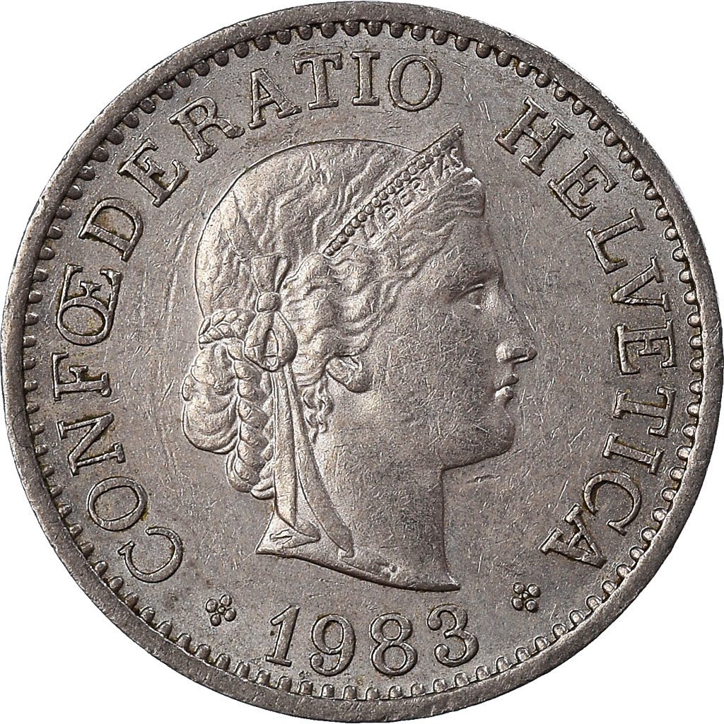 Moneda, Suiza, 10 Rappen, 1983