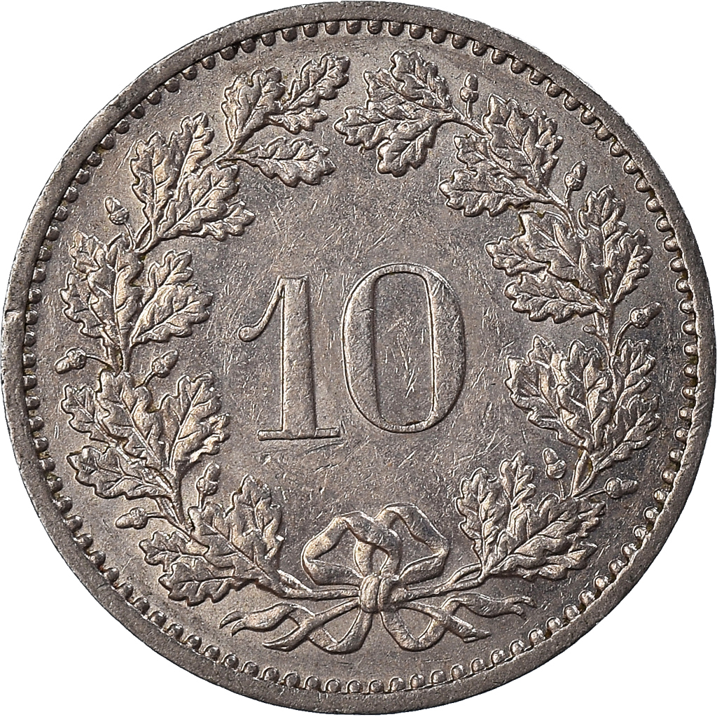 Moneda, Suiza, 10 Rappen, 1983