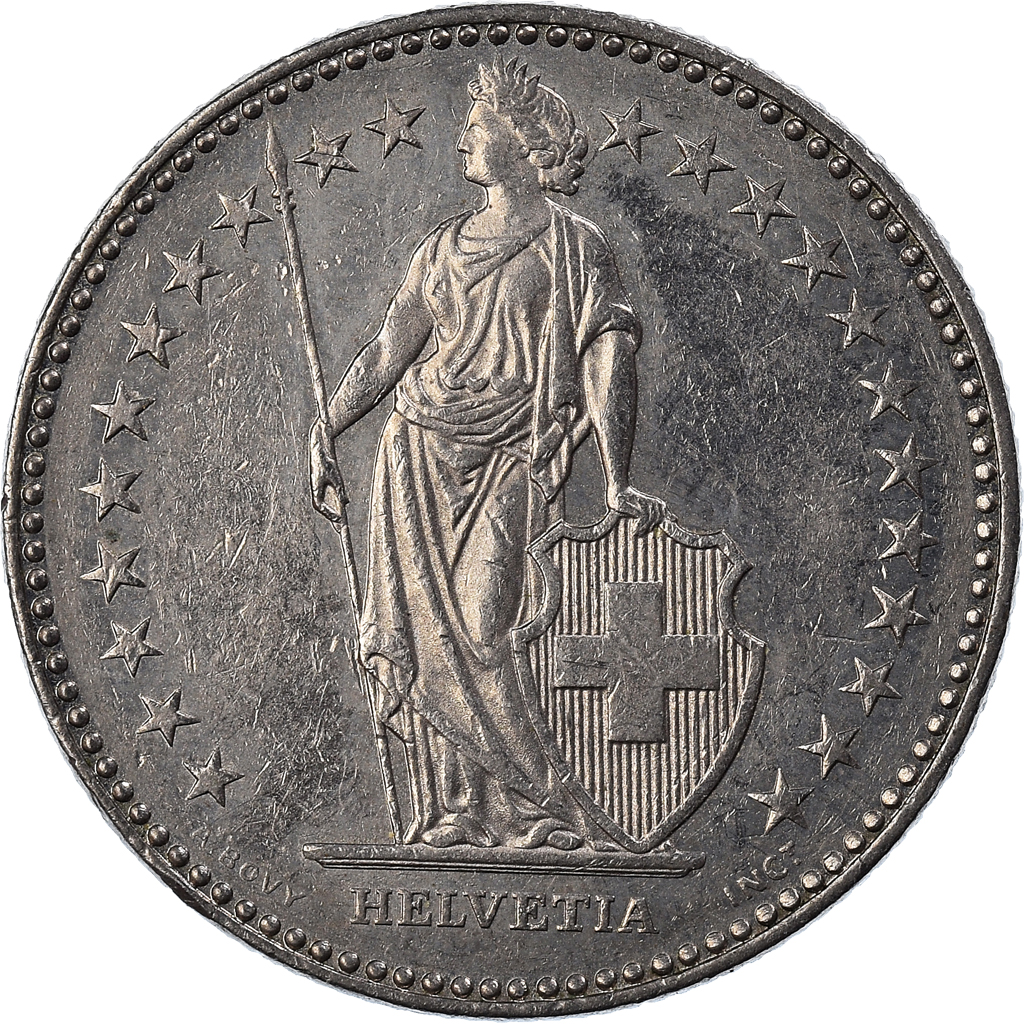 Moneda, Suiza, 2 Francs, 1993