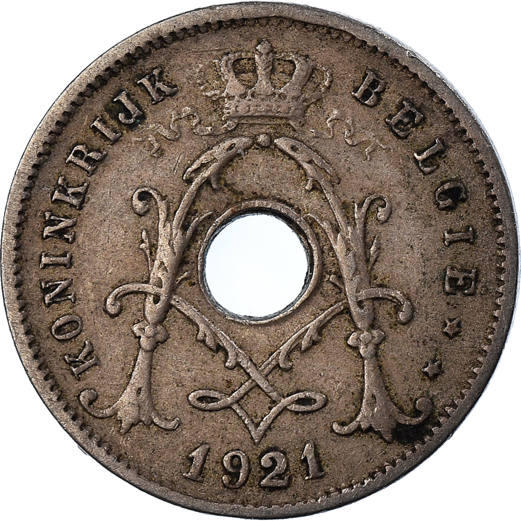 Moneda, Bélgica, 5 Centimes, 1921