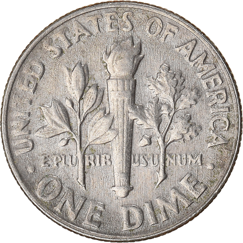 Moneda, Estados Unidos, Dime, 1969
