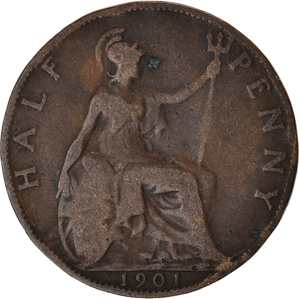Moneda, Gran Bretaña, 1/2 Penny, 1901