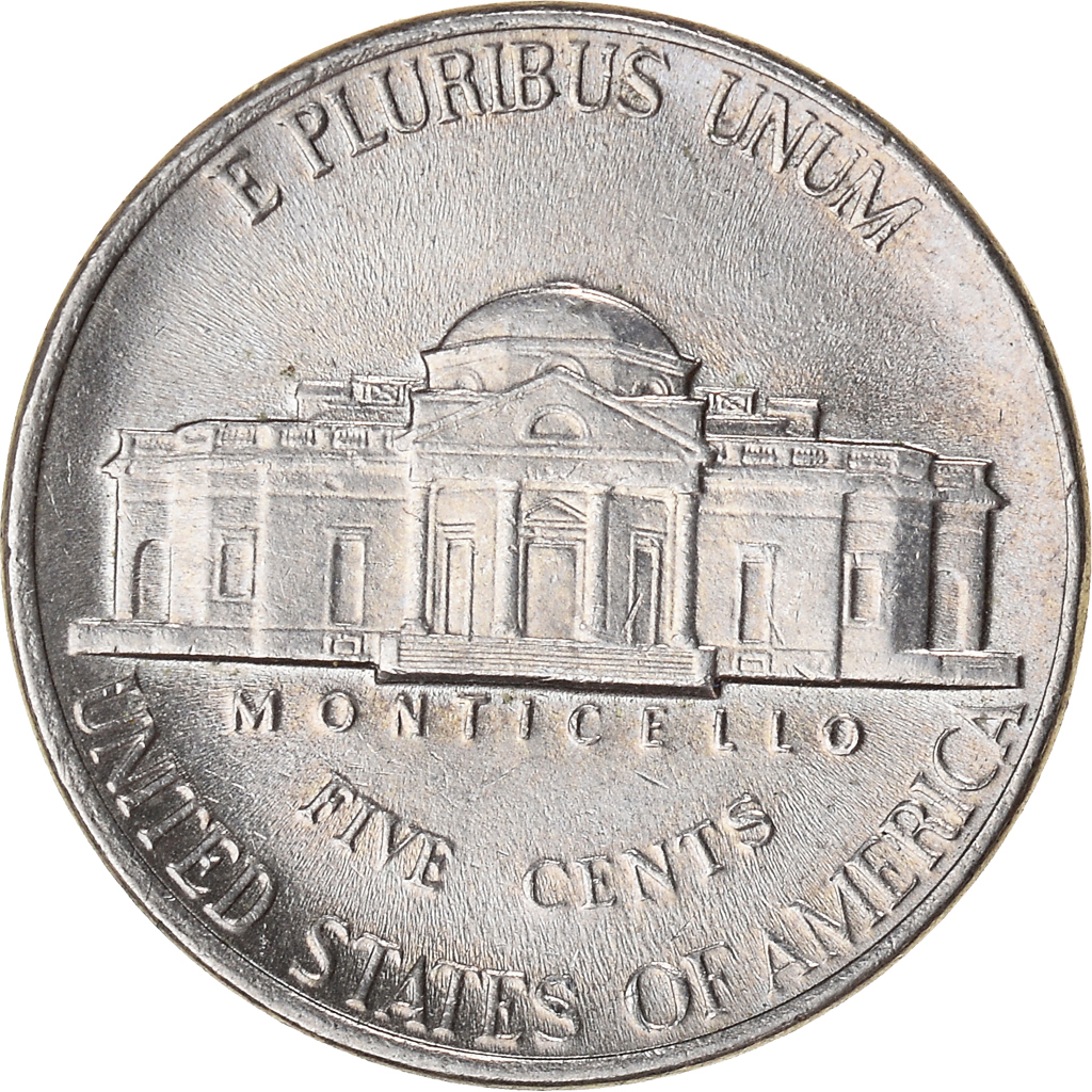 Moneda, Estados Unidos, 5 Cents, 1991