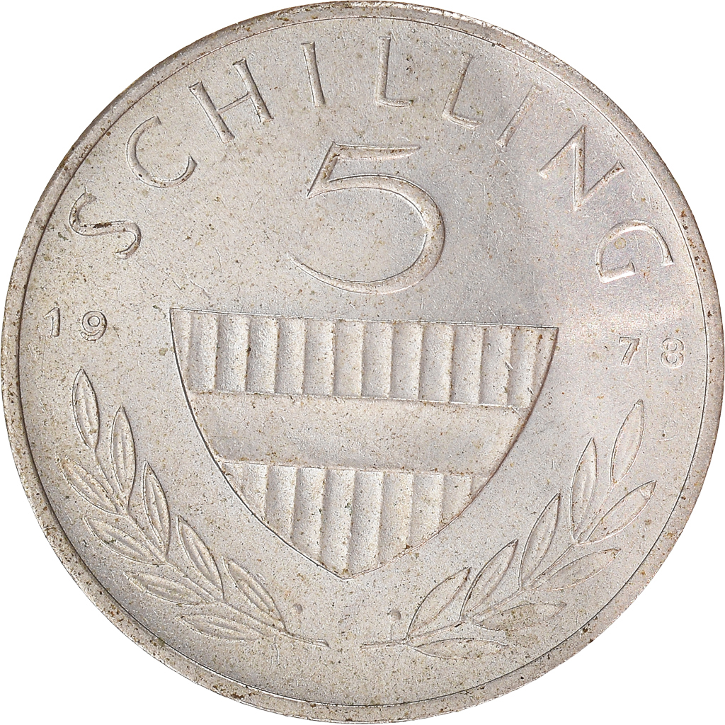 Moneda, Austria, 5 Schilling, 1978