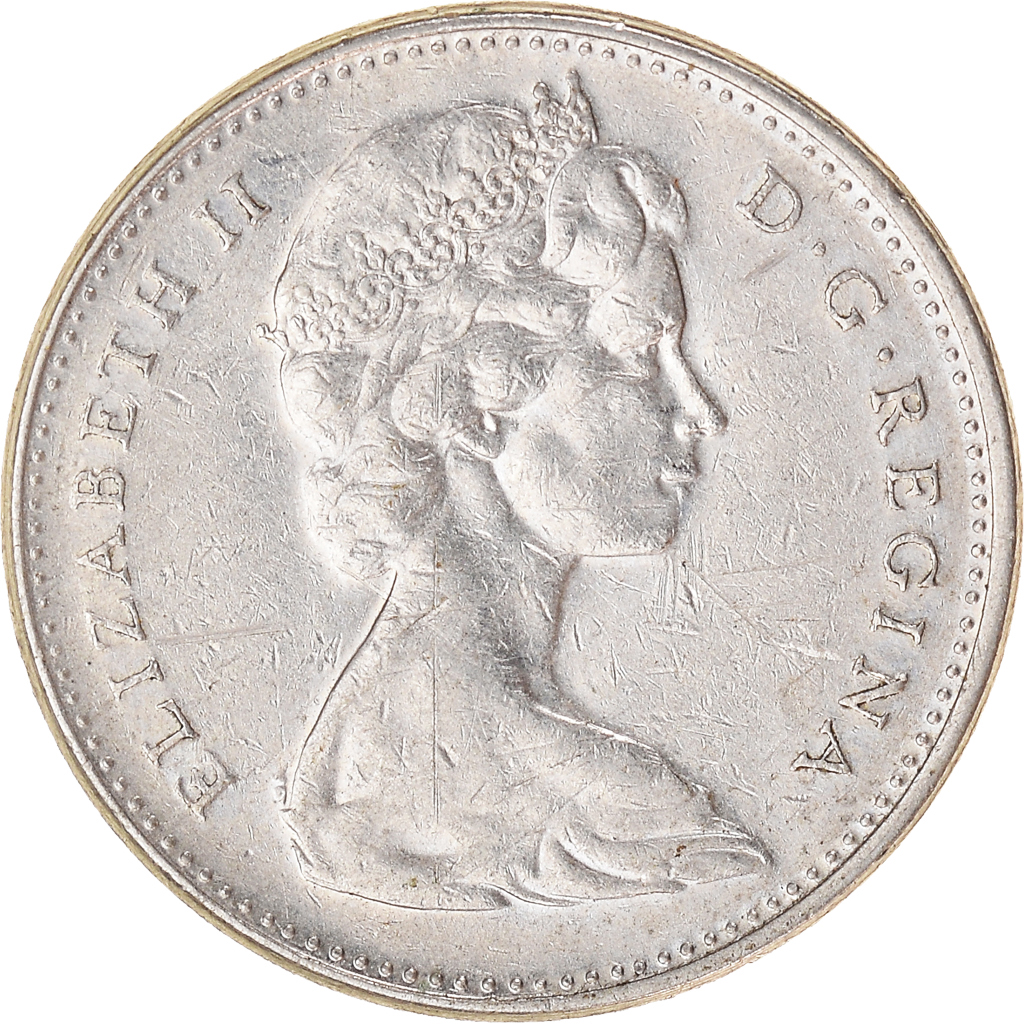 Moneda, Canadá, 5 Cents, 1965