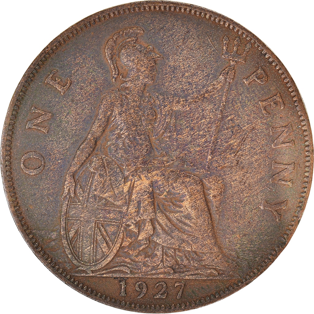 Moneda, Gran Bretaña, Penny, 1927