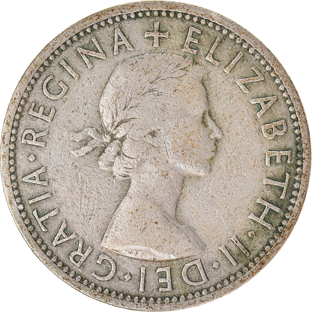 Moneda, Gran Bretaña, 2 Shillings, 1955