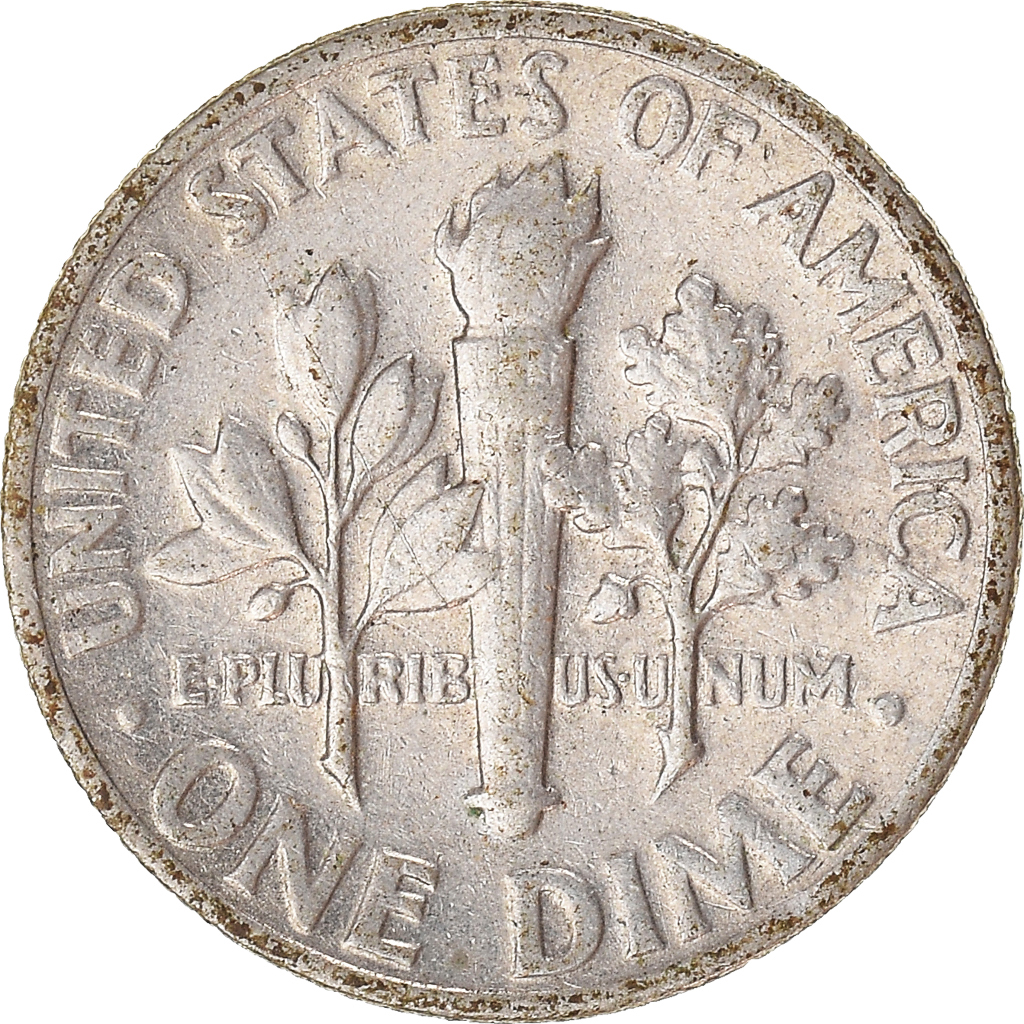 Moneda, Estados Unidos, Dime, 1968