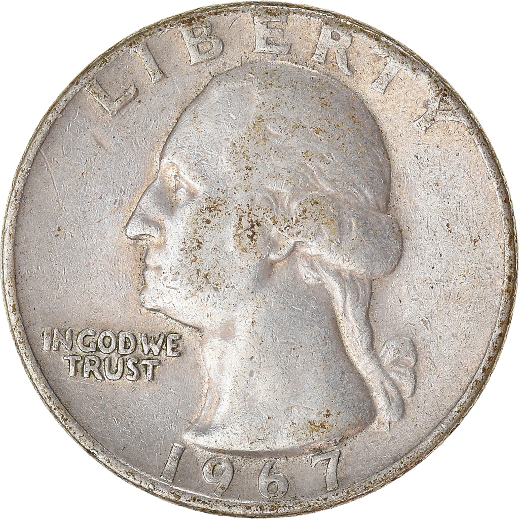 Moneda, Estados Unidos, Quarter, 1967