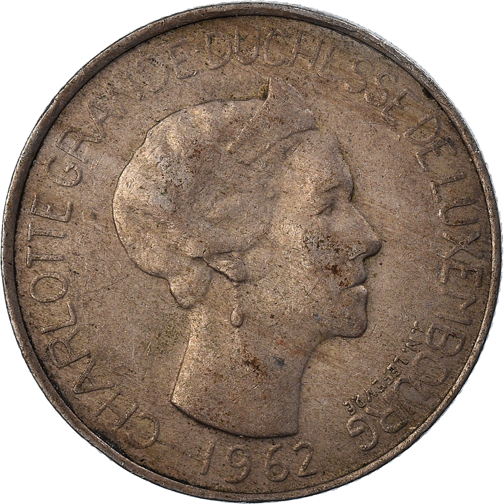 Moneda, Luxemburgo, 5 Francs, 1962