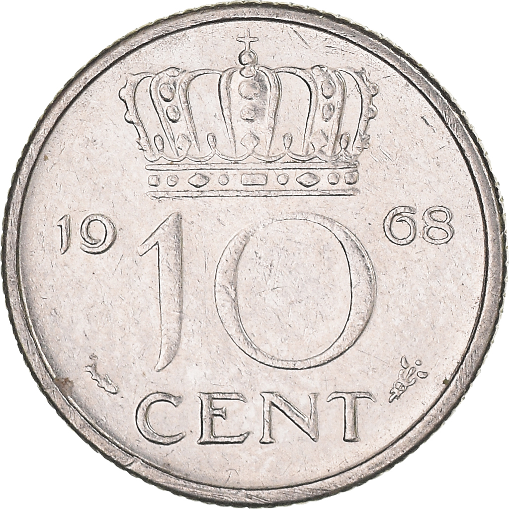 Moneda, Países Bajos, Cent, 1968