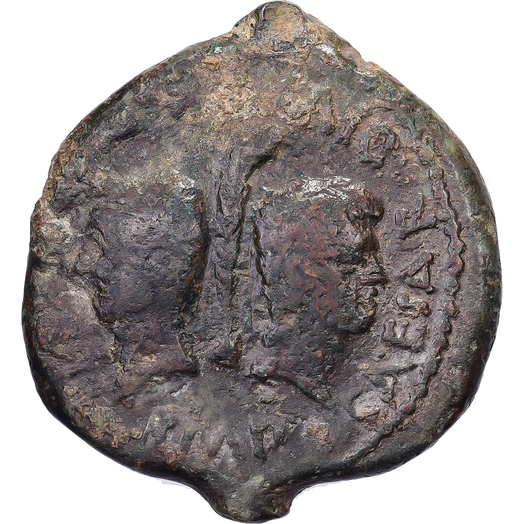 Octavian & Divus Julius Caesar, Dupondius, ca. 36 BC, Lugdunum, Bronze