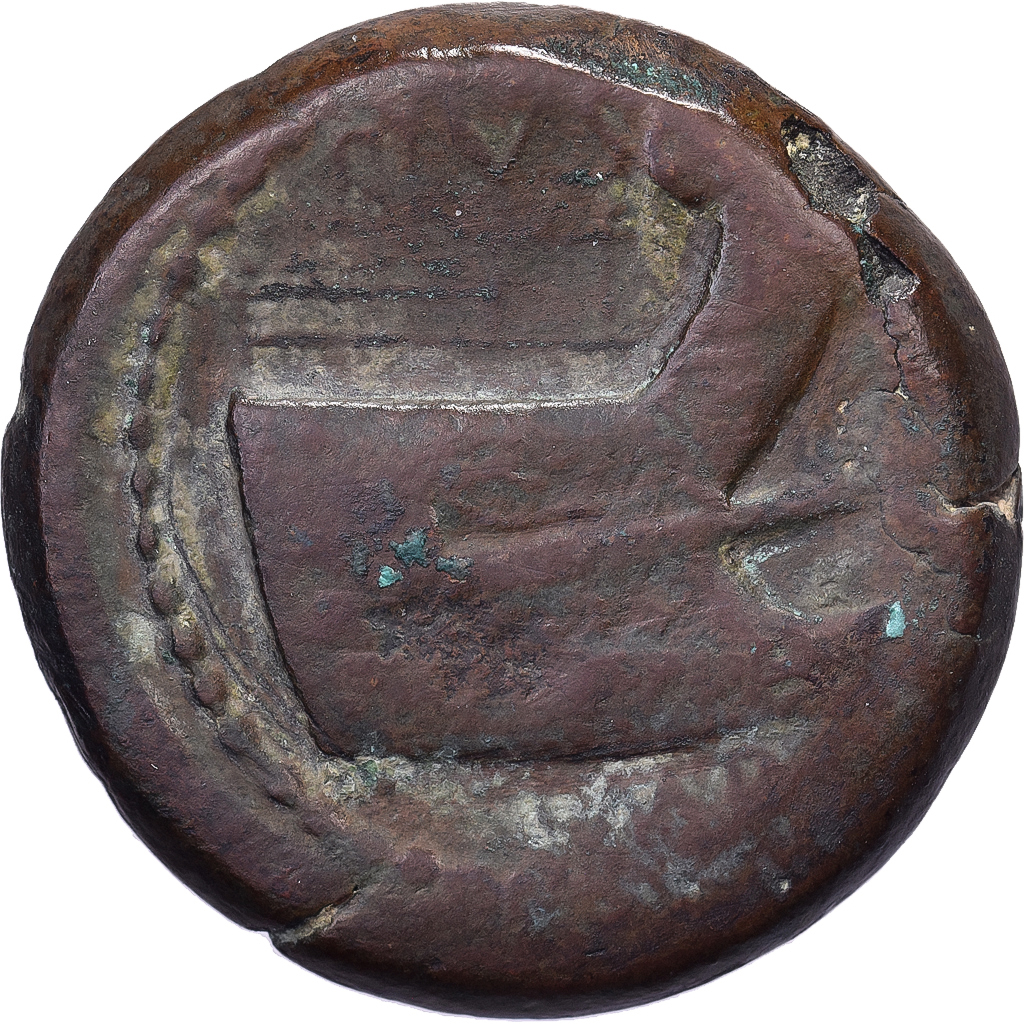 Sextus Pompey, As, 45 BC, Sicilian Mint, Bronze, , RPC:I-671