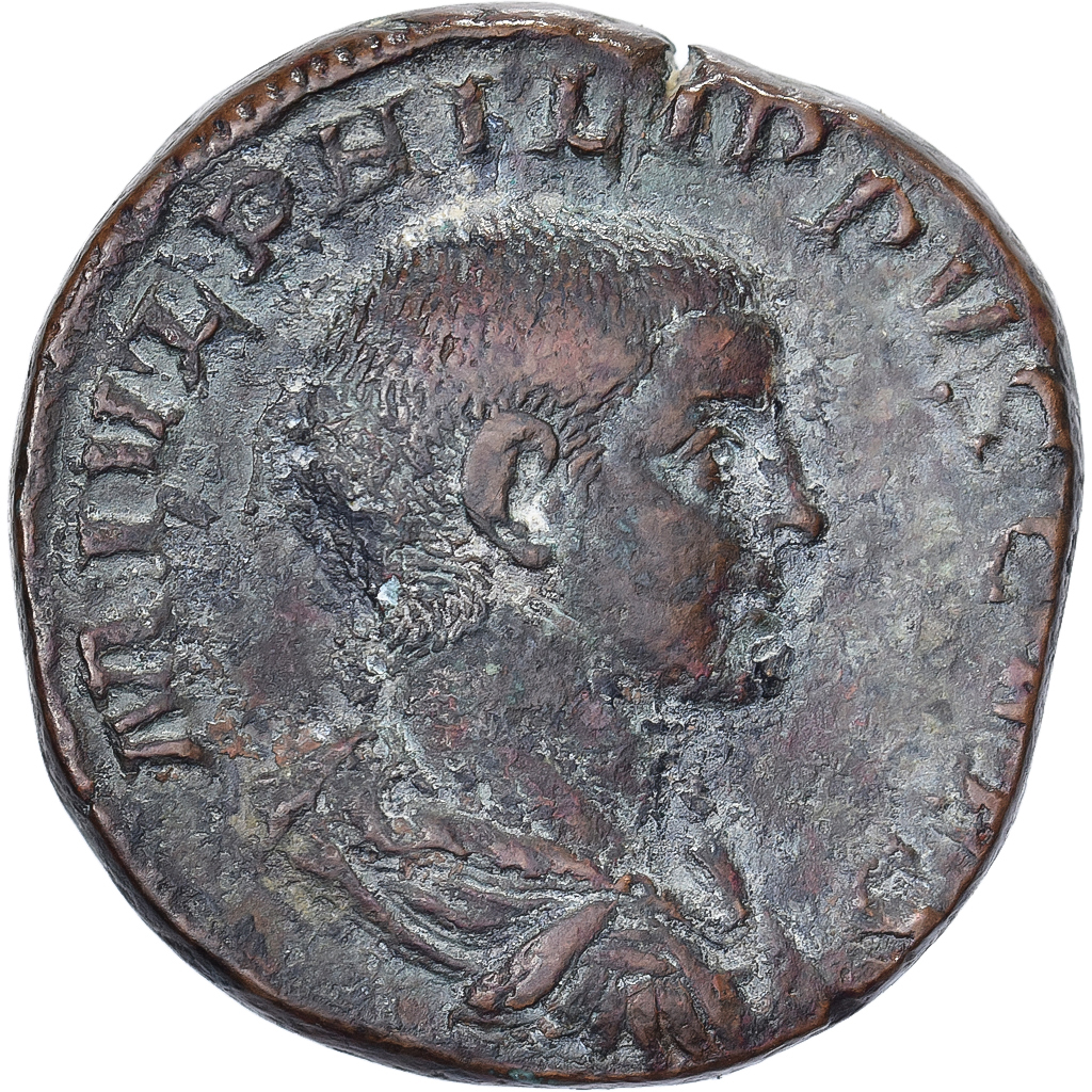 Philip II, Sestertius, 244-246, Rome, Bronze, , RIC:256