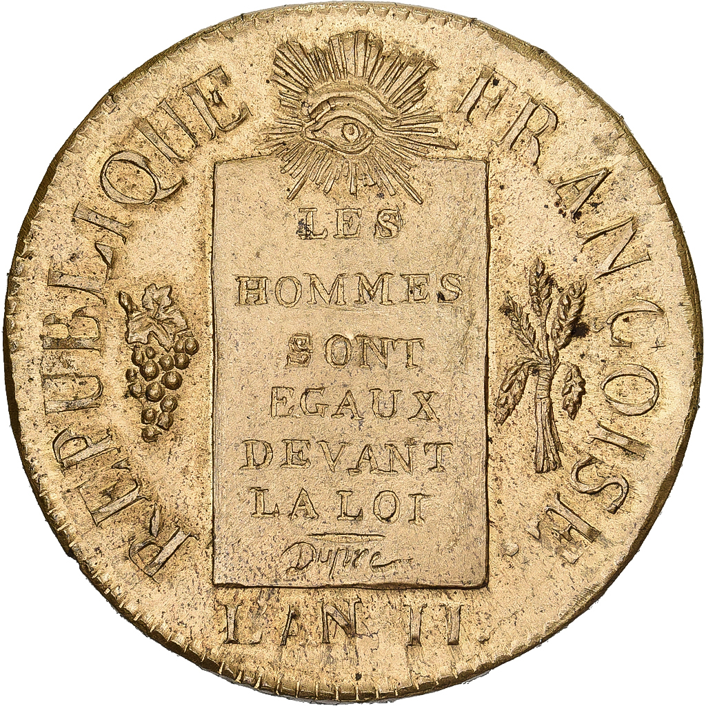 Frankrijk, Convention, Sol aux Balances, 1793 / AN II, Metz, Restrike, Koper