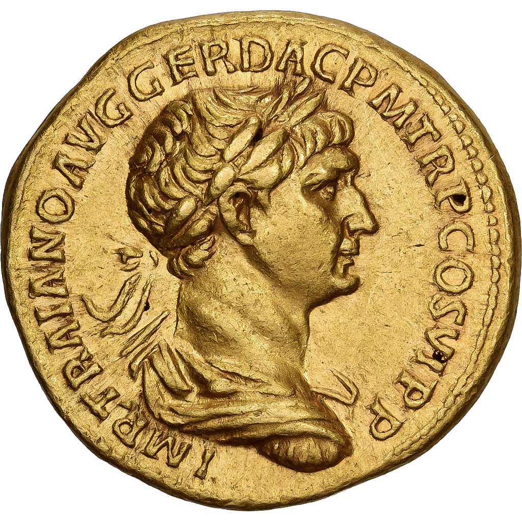 Trajan, Aureus, 112-114, Rome, Gold, AU(50-53), RIC:275