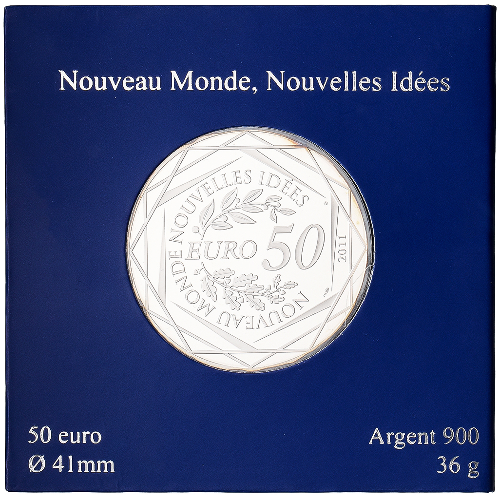 Frankreich, 50 Euro, Semeuse, G20 Summit, PP, 2011, MDP, Silber, STGL