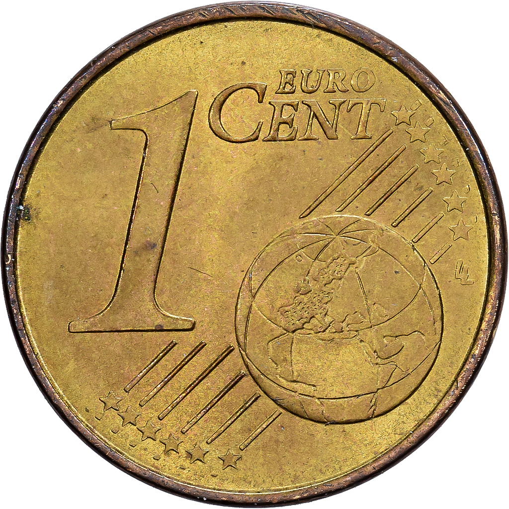 France, 1 Centime, Erreur de métal, 2014, MDP, SPL