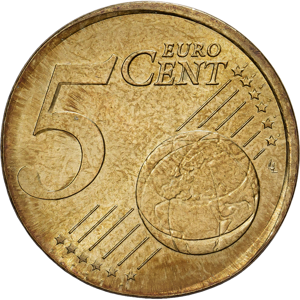 France, 5 Centimes, Erreur de métal, 2011, MDP, SUP