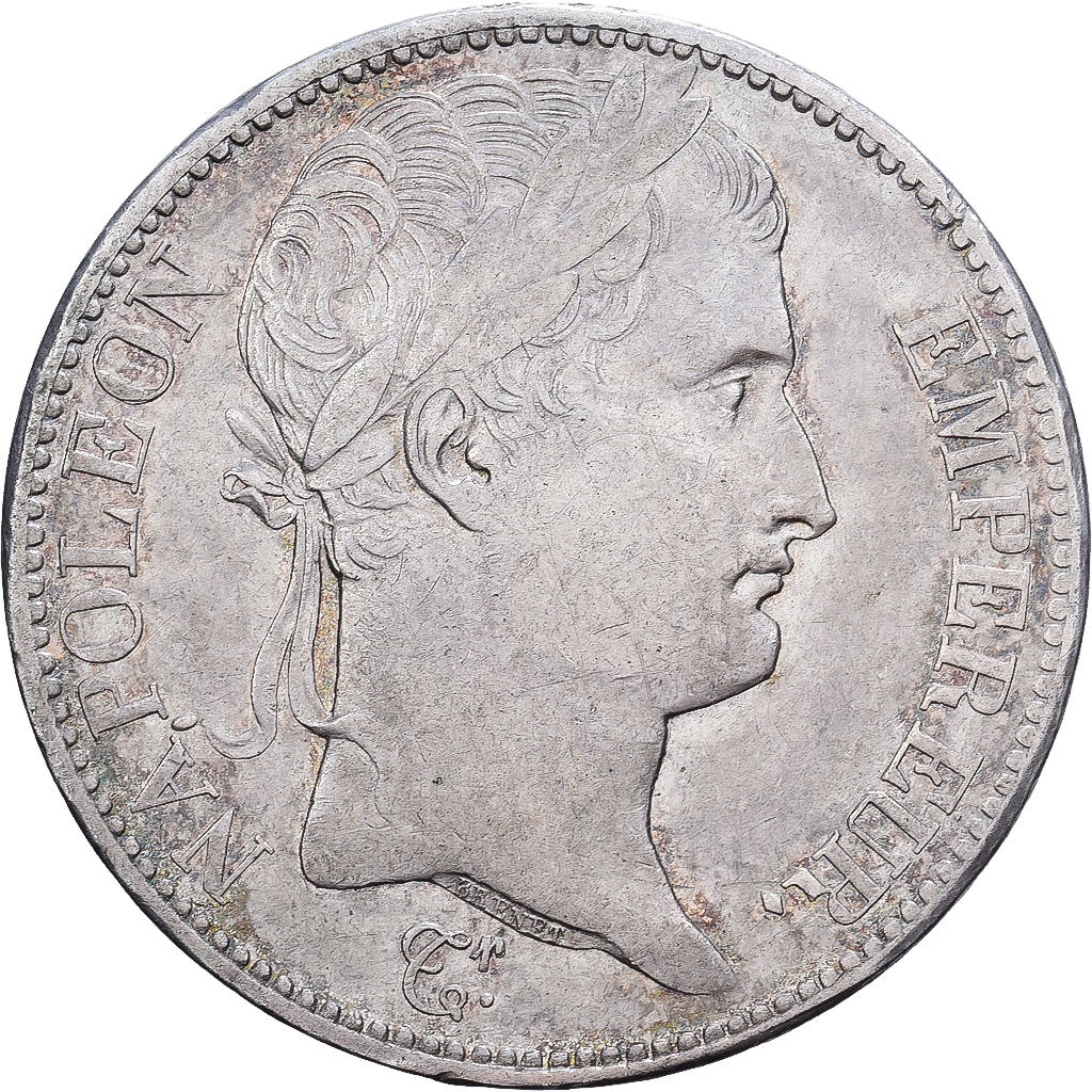 France, Napoleon I, 5 Francs, 1809, Rouen, Silver, EF, Gadoury:584